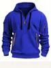Comercio Exterior Transfronterizo Talla Europea Sudadera para Hombre Primavera y Otoño con Capucha Cremallera Múltiples Bolsillos Jersey Chaqueta Deportiva Casual para Hombre