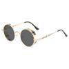 Gafas de sol steampunk transfronterizas de moda, gafas de sol polarizadas europeas y americanas con pintura de punta redonda, gafas de sol personalizadas para hombres y mujeres