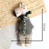 Pingente Gato Cartoon Estilo Floresta Retrô Broche Coelho Boneca Chaveiro Ornamento Acessórios Decoração Roupas