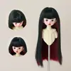 Fotos Reales del Fabricante: Peluca de Princesa BJD Corte Princesa, Cabello Sintético Suave y Moldeable, Peluca Recta de 6 Pulgadas de Largo con Flequillo