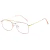 Gafas de lectura de marca BJYX, marco completo, caja de negocios, ultraligeras, ultratransparentes, de color sólido, de metal, de alta calidad, anti luz azul, espejo plano