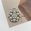 Acessórios de liga oca com strass e pérolas retrô francesas, botões pequenos de temperamento, acessórios de cabelo, flor para sapatos, material DIY