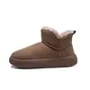 Botas de Nieve para Hombre con Forro de Lana, Zapatos Cálidos de Algodón de Caña Corta, Engrosados y con Forro de Lana, Botines Cortos Antideslizantes para Hombre, Nuevo Estilo de Invierno