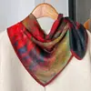 Bufanda de Imitación de Seda de Hangzhou de Lino para Mujer Primavera y Otoño Estilo Nacional Retro Estanque de Lotos 70 Cuadrado Bufanda China Bufanda Chal para Madre