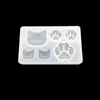 Pegamento de Cristal de Silicona DIY Pata de Gato Luna Estrella Molde Geométrico Colgante Pegamento Nuevo Molde UV