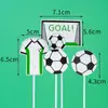 Decoraciones para Pasteles de Celebridad de Internet con Tema de Fútbol, Adornos de Niño con Jersey de Fútbol, Tema de Equipo de Fútbol, Decoraciones para Hornear de Cumpleaños, Inserts