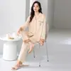 Pijama de Otoño e Invierno para Mujer, Manga Larga y Pantalón, Estilo Nuevo, Cárdigan de Cuello Solapa, Kimono de Algodón Puro, Dulce y Lindo, Ropa de Casa Tallas Grandes