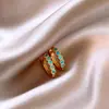 Moda Europea y Americana Retro Geométricos Turquesa Pendientes Pequeños y Exquisitos Simples Versátiles Pendientes Lujo Accesible Pendientes de Gama Alta