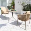 Mesa y silla de exterior al aire libre jardín terraza de ocio patio tienda de té con leche cafetería silla de ratán de ocio combinación de muebles