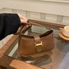 Bolso pequeño con texto para mujer, nueva moda de primavera 2025, sencillo, estilo occidental, bandolera, bandolera cuadrada pequeña para la axila.