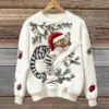 Nueva sudadera de franela para mujer con estampado digital 3D navideño, sitio web independiente transfronterizo Amazon, otoño/invierno 2026
