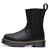 Cremallera Lateral 2976 Botines Chelsea para Mujer Botas de Motocicleta de Suela Gruesa para Mujer Piel Genuina de Primera Capa Crazy Horse Suela de Plataforma Banda Elástica