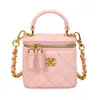 Bolsa Caixa Estilo Novo Outono/Inverno 2026 para Mulheres, Bolsa de Mão com Corrente Texturizada, Bolsa Pequena Transversal Acolchoada Estilo Chanel da Moda