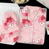 2026 Pijama Nuevo para Niñas Algodón Nube Primavera Manga Larga Estilo Popular Cuello Solapa Estudiante Lindo Dibujos Animados Conjunto de Ropa para Casa