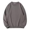 Suéter de felpa de cuello redondo de color sólido de primavera y otoño de 260 gramos, suéter de manga larga con estampado para hombres y mujeres, venta al por mayor