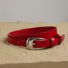 Cinto Feminino de Couro Genuíno com Textura de Alta Qualidade, Design Elegante e Simples, Cinto Feminino Moderno, Versátil para o Dia a Dia, Cinto de Couro de Vaca para Mulheres