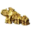 Latón sobre los adornos de sapo dorado grandes y medianos trompeta montando decoración del hogar artesanías