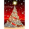 Nova árvore de Natal pintura diamante 5d diamante redondo cheio de diamante decoração de Natal pintura diamante DIY fábrica atacado direto