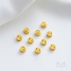 Color-preserving dumb gold sand gold copper fortune word peace joy hollow small beaded accessories diy jewelry materials