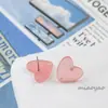 Acessórios para Brincos DIY Cor Macaron Acrílico Formato de Coração 14mm Brincos com Agulha de Aço com Furos Materiais para Joias Atacado