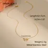Collar de Acero Inoxidable con Colgante de Lazo Ins Transfronterizo Chapado en Oro de 18K Diseño Lujo Accesible Estilo Europeo y Americano Cadena Clavicular Venta al por Mayor