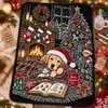 Manta de Graffiti Navideña de Venta Caliente Transfronteriza Manta con Pintura de Papá Noel Manta de Doble Capa Engrosada de Franela y Forro Polar DIY