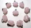 Joias em alta venda cristal natural ágata pedra preciosa coluna hexagonal bala ponta dupla pingente colar acessórios