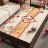 Novo Jogo Americano para Mesa de Centro Estilo Chinês com Toque de Luxo Leve e de Alta Qualidade, Toalha de Mesa à Prova de Óleo e Impermeável, Novo Modelo 2026 para Sala de Estar, Jogo Americano Festivo de Madeira Sólida