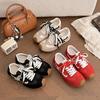 Zapatos de Entrenamiento Morados para Mamá con Cuero Genuino para Mujer Primavera 2025 Nuevos Zapatos Deportivos Casuales Planos Versátiles Zapatos de Forrest Gump