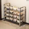 Zapatero multiusos de acero inoxidable, apto para uso doméstico, no requiere ensamblaje, estante de almacenamiento versátil para entradas, dormitorios y propiedades de alquiler; estanterías para zapatos al por mayor disponibles