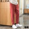 Pantalones de Lino hasta el Tobillo para Hombre Marca de Moda Verano Delgados 2023 Nueva Moda Versátiles Pierna Suelta Algodón y Lino Pantalones Casuales