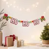 Exclusivo para ventas transfronterizas: Guirnalda de fieltro navideña con renos, copos de nieve, cuentas de madera, banderines con letras, pancarta, decoración para chimenea, envío OEM disponible