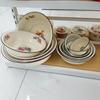 Bacia de esmalte espessada atacado retrô antigo espessado borda enrolada multi-tamanho bacia de cozinha bacia de vegetais bacia de esmalte