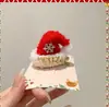 Gorro de Navidad rojo pasador para el pelo niños Niña niña pequeña pasador de Navidad clip accesorios para el pelo tocado Princesa bebé niña