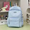 Mochila INS estilo nicho mochila para estudante do ensino médio alta aparência cor pura menina do ensino fundamental grande capacidade leve feminina mochila de ombro duplo