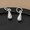 Plata Pura 999 Plata Maciza Superficie Lisa Cara Sonriente Gota de Agua Colgante DIY Pulsera Trenzada con Cuentas Pendiente Encanto Accesorios de Plata