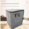 Bolsa de Armazenamento Houndstooth com Borda Tecido Não Tecido Grande Capacidade Roupas Sazonais Colcha Bolsa de Armazenamento para Mudança Portátil