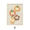 Pintura decorativa de restaurante estilo crema Caqui Ruyi Pintura de pared de fondo para sofá de sala de estar Buen augurio Pintura para colocar junto a la cama del dormitorio