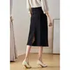 Elegante Falda Versátil de Corte Recto que Ceñe la Cadera para Mujer, Nuevo Diseño Otoño/Invierno 2026, Estilo de Nicho con Falda Lápiz con Abertura