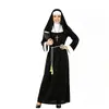 Disfraz de Monja Adulta para Halloween Cos Vestido de Virgen María Personaje de Sacerdote Disfraz de Fiesta de Graduación