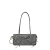 Bolsa de Axila de Alta Qualidade Transfronteiriça para Mulheres, Novo Estilo de Primavera, Bolsa de Ombro Simples para o Dia a Dia, Bolsa com Laço de Design de Nicho da Moda