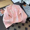 Garantia de Qualidade Seda Pura Redutora de Idade Nova Mãe Estilo Chinês Oriental Clássico Botão de Sapo Bordado Bordado Temperamento Jaqueta Plus Size Outono