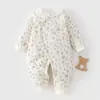Mameluco para Bebé 40g Acolchado Ropa Cálida para Bebé Mameluco para Recién Nacido Mono Fino de Algodón Pijama de Otoño e Invierno