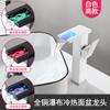 Grifo de Cascada para Lavabo Caliente y Frío con Luz LED Lavabo Doméstico Todo Cobre Baño Venta al por Mayor Comercio Exterior