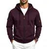 Sudadera con capucha y cremallera para hombre, peso pesado, suelta, con felpa interior, estilo europeo y americano, transfronteriza, para hombre, múltiples bolsillos, chaqueta casual para hombre, venta al por mayor