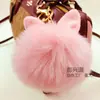 Pingente de Bolsa Fofo Bola de Pelo Chaveiro Coelho Pelo de Coelho Pingente de Carro Bola de Pelo de Raposa Chaveiro de Pelo Feminino