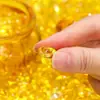 Cristal Amarelo Lingote Pequeno Vidro Lingote Pequeno Vidro Ornamento Cristal Amarelo Venda Direta da Fábrica Atacado com Contas da Sorte