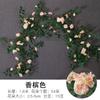 Enredadera de Rosas Simulada Enredadera de Rosas Ten Liliang Flor Falsa Enredadera Decoración del Hogar Flor de Plástico Enroscable