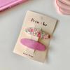 Pinza BB para niña de tela floral rosa estilo coreano, pinza para el cabello con corazón de niña dulce, pinza para flequillo lateral, accesorios para cabello suelto