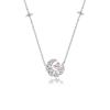 Collar Serie Corazón Luna de Ensueño para Mujer, Colgante de Estrella y Luna con Diamante Rosa en Forma de Corazón, Regalo de Lujo Ligero para Mejor Amiga, Cadena para Clavícula Festival Qixi